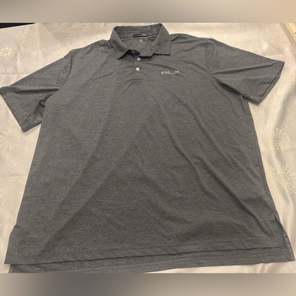 RLX men’s gray short sleeve polo. Size XXL